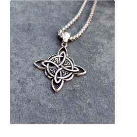 Fashion Jewelry VIKING CELTIC NORDIC KNOT IRISH PAGAN Pendant 925 Sterling Silver 24" Necklace