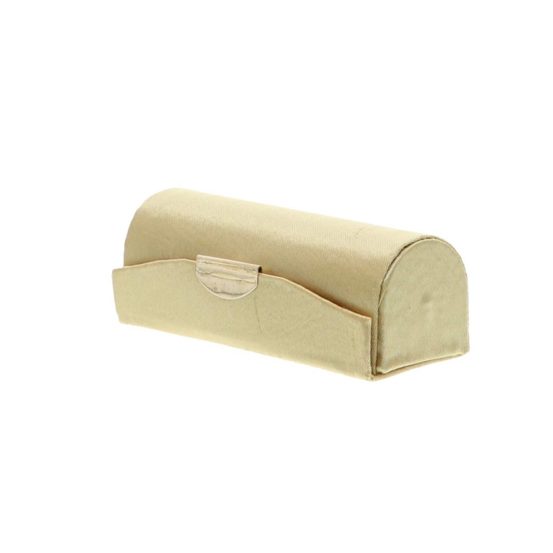 Motique Accessories Gold Solid Satin Ladies Lipstick Case With Mirror