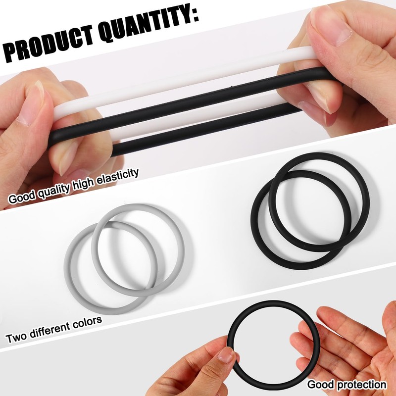 Lyreh 4pcs Patellar Tendon Support Straps, Silicone Patella Bands Fixed