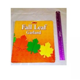 Beistle Fall Leaf Tissue Garland #99090, Vintage 1989, 12 ft, 1/pk