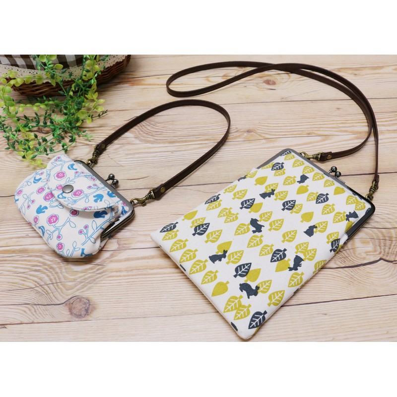 Kyoyu Techteco Canvas Coin Purse with Parent and Child Purse