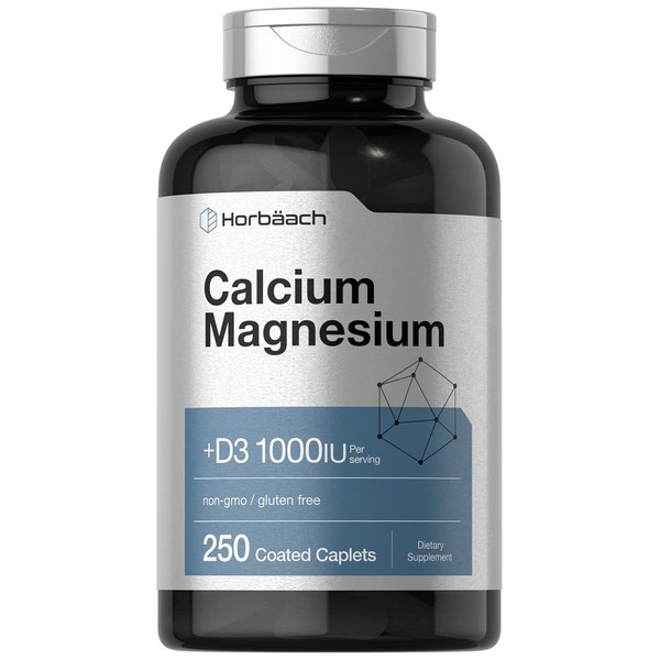 Horbäach Suplemento D3 de calcio y magnesio | 1000 UI