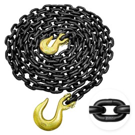 YATOINTO Grade 80 Log Chain 5/16'' X 14 Feet with Grab and Slip Hooks | Trailer Safety Chain WLL 4,900 lbs for Pulling & Towing