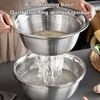 3 In 1 Colander Strainer Set Stainless Steel Rice Washing
