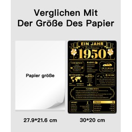 Putuo Decor Tin Sign 1950 Memory Metal Sign, Retro Aluminium Decoration for Living Room, Office or Bar, Nostalgic Gift, 12 x 8 Inches, Black