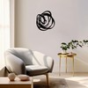 Abstract Black Metal Wall Art, Modern Line Sculpture for Living