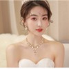 CSY Elegant Crystal Costume Jewelry Sets Flower Bridal Necklace Earrings