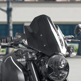 Lorababer Motorcycle Windshield Fairing Front Wind Deflector Windscreen Compatible with T-riumph Trident 660 2021 Flyscreen Windproof Visor Protector w/Mounting Bracket (Smoke)