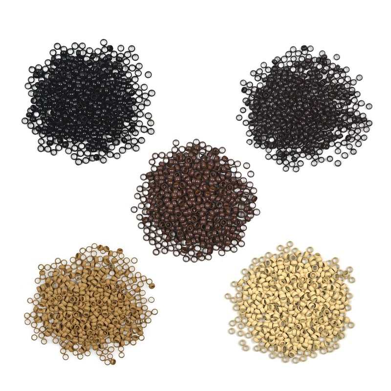 500 Pcs 4mm Micro Link Beads Hair Extensions Beads Copper