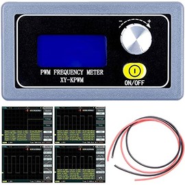 DKARDU PWM Signal Generator Module 1-Channel 1Hz-150KHz PWM Pulse Frequency Duty Cycle Adjustable Module LCD Display with red and Black Cable