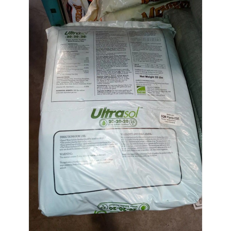 JR Peters Ultrasol Multi-Purpose Plus 20-20-20 PICK SIZE INDOOR OUTDOOR