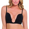 Fashion Forms Women's Seamless U Plunge Bra, Black, 34B