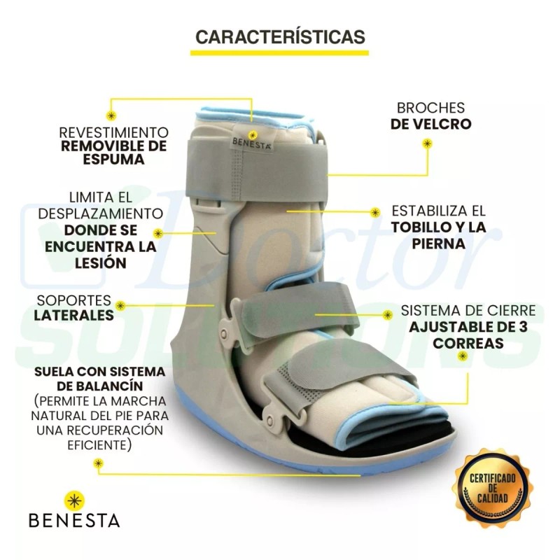Benesta Bota Walker Benesta Corta De 11¨ Talla L