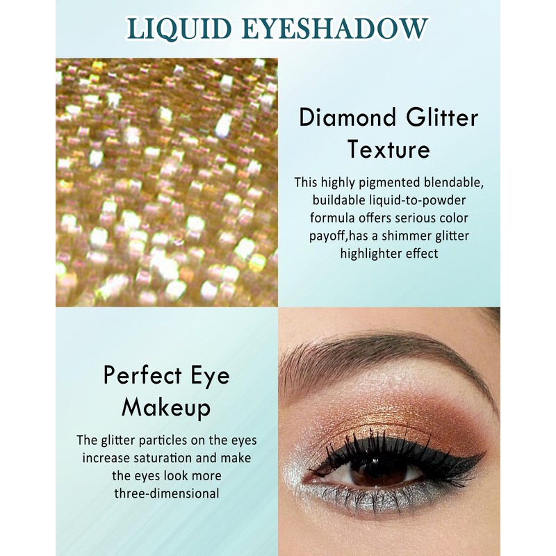 Double Ended Eyeliner Pen Quick Dry Waterproof Long Lasting Shimmer
