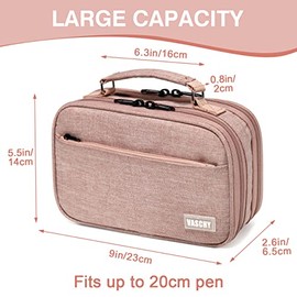 Estuche Grande,VASCHY Estuches Lápices Papelería con Compartimento para Colegio Oficina Trabajo.