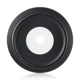 Enhon Metal Tub Spout Cover Ring, Bathroom Faucet Remodeling Wall Plate with Foam Gasket, 1-1/2 Inch ID and 3-5/8 Inch OD (Matte Black)