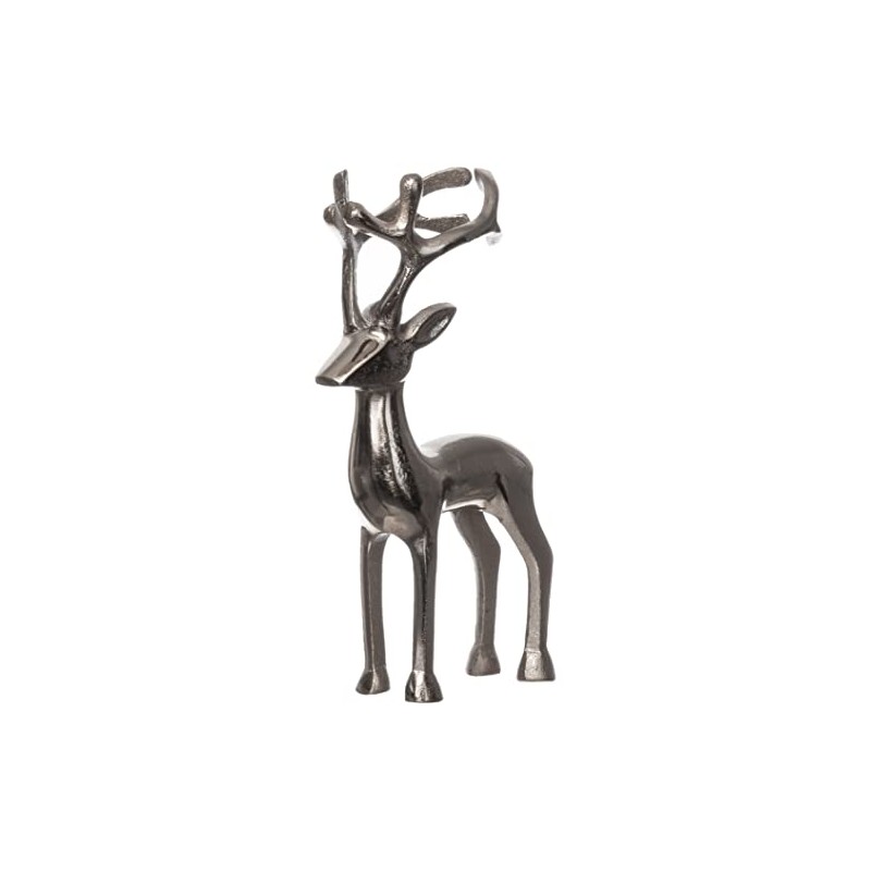 Brandsseller Decorative Reindeer Christmas Decoration Deer Aluminium Silver 15 cm