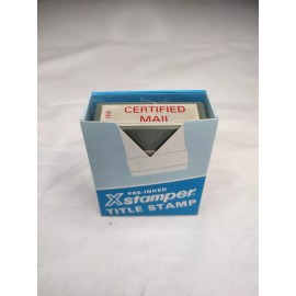 Xstamper Vintage Xstamper "CERTIFIED MAIL" Red Ink Stock No. 1318