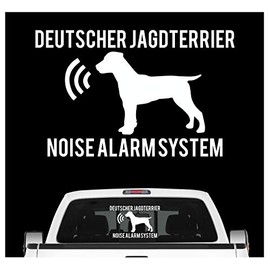 Siviwonder German Hunting Terrier Noise Alarm System Car Sticker Dog Film DJT German, 10cm, White