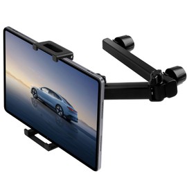 Romon Tablet Halterung Auto, Auto Halter Kopfstütze Halterungen Kopfstützenhalter Autohalterung Ausziehbare Universal 360° Drehung KFZ-Kopfstützenhalterung für Tablets/Smartphone und 4,7-13" Geräte
