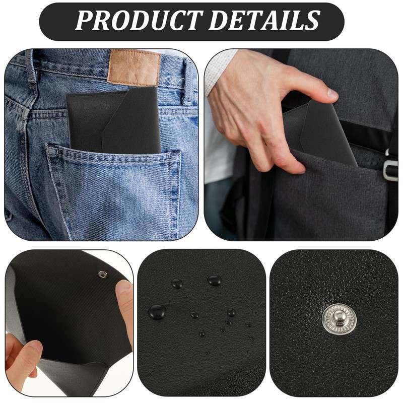 Piriuuo PU Leather Cash Envelope Wallet - Reusable Money Wallet
