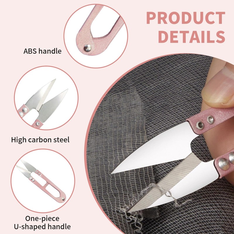 Thoquene Pack of 3 Thread Scissors, Small Sharp, Insertable Thread