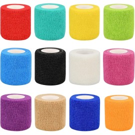 RUBY.Q 12-48PCS Self Adhesive Bandage Wraps Sports Vet