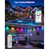 Outdoor Deck Lights, RGBCW Smart Fence Lights with 2700K-6500K Dimmable