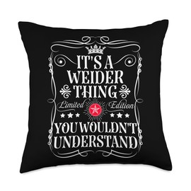 Weider Name Its A Weider Thing You Wouldn't Understand Throw Pillow