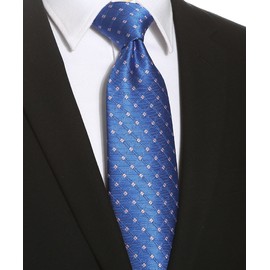 kissties lazos extra larga para Tall Hombres Azul Checker - Necktie + Caja de Regalo (160 cm XL)