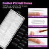 ANGNYA 144 Pieces Nail Shapes Dual Shape Nails Set, 12