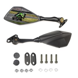 Letgoing Motorcycle Mirrors 360° Rotatable Motorbike Rear View Side Mirrors Convex Mirrors For ZX6R ZX-6R ZX636 Ninja 300 EX300 ABS 400 2018-2019 600 CBR 600RR 2003-2011CBR900