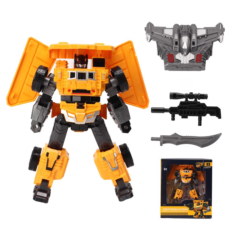 Transformation Robot Toy 2 Forms Flexible Joints Drop Resistant Educational
