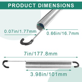 Racfenick 7 Inch Recliner Sofa Chair Springs Replacement 2Pcs Mechanism Tension Steel Spring Long Neck Hook