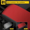 AOMSAZTO Console Covers for 2020-2024 Toyota Corolla Black with Red