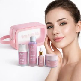 Set Skincare Para Dama 4pzs De Arroz Piel Tersa Y Clara                                                                                               
