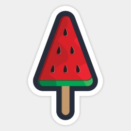 Endless New Objects Cute Melon Watermelon Popsicle Ice Cream Vinyl Decal Decor Laptop Fruit Sticker