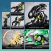 958+Cool Alien Building Block Set Character Model DIY Assembly Black