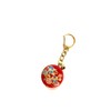 Kutani Flower Ball Keychain with Bell