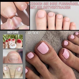XIAOHEBAN 240 Stück Fußnägel Tips, 12 Größen Quadrat Künstliche Fussnägel Matte Tips Für Fussnägel, Artificial Toe Nail Tips, Soft Gel Full Cover Toenail Künstliche Zehennägel, Für Nagelkunst DIY