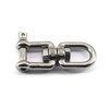 4Pcs 304 Stainless Steel M5 Jaw Eye Swivel Ring Shackle