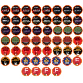 Two Rivers Coffee Dark Roast Coffee Pods Sampler Compatible with K Cup Brewers Including 2.0, Single Serve Variety Pack, 52 Count