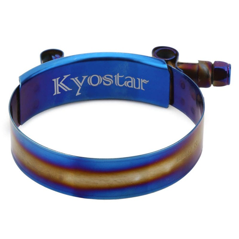 Kyostar 1.75" T-Bolt Hose Clamp Adjustable Stainless Steel Titanium Blue