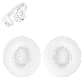 Replacement Ear Pads for Solo 3 Ear Pads Repair Parts Compatible with Beats Solo 3 Solo 2 Wireless On-Ear Headphones (White)