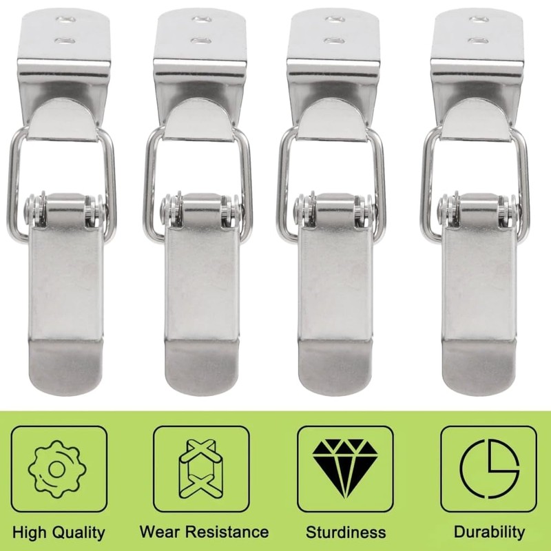 4 Pack 90 Degree Hook Lock Bolt 304 Stainless Steel
