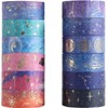 Set of 12 Masking Tape, BetterJonny Gold Foil Stamping Washi