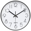 VIKMARI Silent 10 Inch Wall Clock Modern Black & White