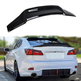 Mactoom Rear Trunk Spoiler Wing Compatible with Lexus IS250 IS350 R Style 2006-2012 4-Door Sedan HighKick Style Duckbill Rear Spoiler Diffuser Trunk Spoiler ABS (Gloss Black)