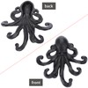 Sumnacon 6 Inch Cast Iron Octopus Coat Hook - Rustic