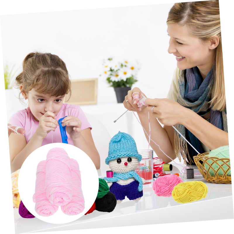 Hohopeti 3pcs Multi-Function Cotton Yarn Scarf Thick Woolen Crochet Yarn